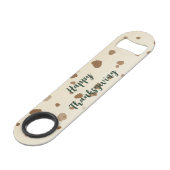 Thanksgiving eikels speed flessenopener (Achterkant Gekanteld)