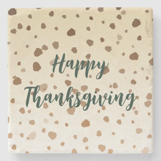 Thanksgiving eikels stenen onderzetter (Voorkant)