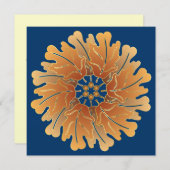 Thanksgiving eikenbladeren en eikenrosette kaart (Voorkant / Achterkant)