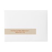 Thanksgiving eikenhak laat op maat adreslabel wikkel (Voorkant)