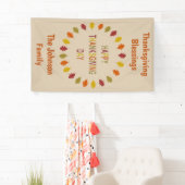 Thanksgiving eikenhak laat op maat spandoek (Insitu)