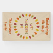 Thanksgiving eikenhak laat op maat spandoek (Horizontaal)