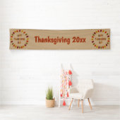 Thanksgiving eikenhak laat op maat spandoek (Insitu)