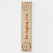 Thanksgiving eikenhak laat op maat spandoek (Verticaal)