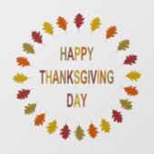 Thanksgiving eikleien in vorm raamsticker (Vel)