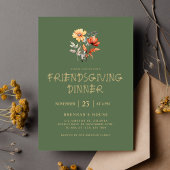 Thanksgiving Elegant Friendsgiving Feest Kaart