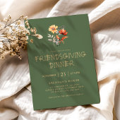 Thanksgiving Elegant Friendsgiving Feest Kaart