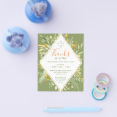 Thanksgiving Elegant Gold Leaves Greenery Flyer (Enkel)