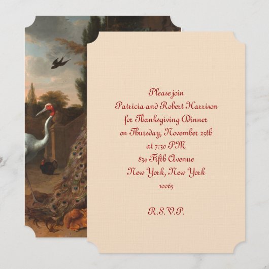 Thanksgiving | Elegant Kaart (Voorkant / Achterkant)