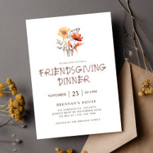 Thanksgiving Elegant Modern Friendsgiving Diner