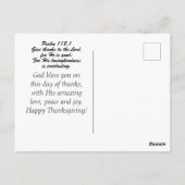 Thanksgiving Elegant Pastel Floral Inspirerend Briefkaart (Achterkant)