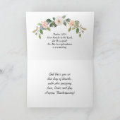 Thanksgiving Elegant Pastel Floral Inspirerend Feestdagen Kaart (Binnen)