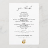 Thanksgiving Elegant Waterverf Pumpkin Script Menu (Voorkant)