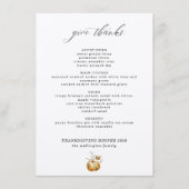 Thanksgiving Elegant Waterverf Pumpkin Script Menu (Voorkant)