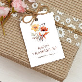 Thanksgiving Elegante Herfst Floral Modern Wildflo Cadeaulabel