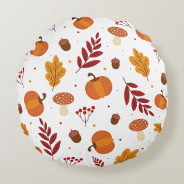 Thanksgiving Elements Round Pillow Rond Kussen