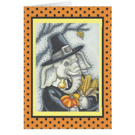 THANKSGIVING ELEPHANT, PILGRIM WENSKAART Verse