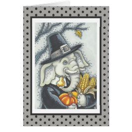 THANKSGIVING ELEPHANT, PILGRIM WENSKAART Verse