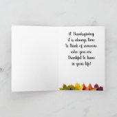 THANKSGIVING EN DENK VAN **U** KAART (Binnen)