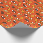 Thanksgiving- en Football-patroon Cadeaupapier (Hoek)