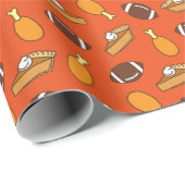 Thanksgiving- en Football-patroon Cadeaupapier (Rol Hoek)