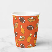 Thanksgiving- en Football-patroon Papieren Bekers (Links)