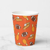 Thanksgiving- en Football-patroon Papieren Bekers (Rechts)