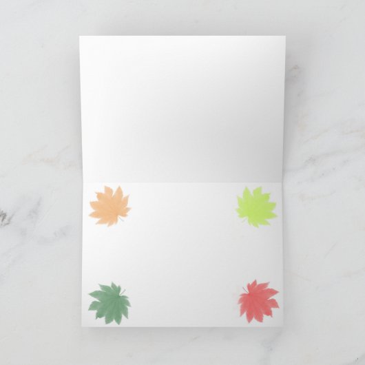 Thanksgiving en Herfst Kaart 2 (Binnen)