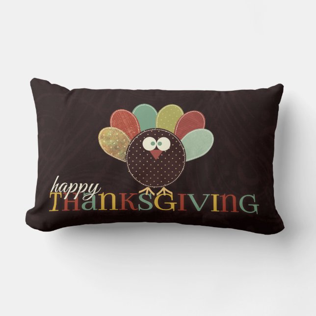 Thanksgiving EN Herfst met Monogram Kussen (Voorkant)