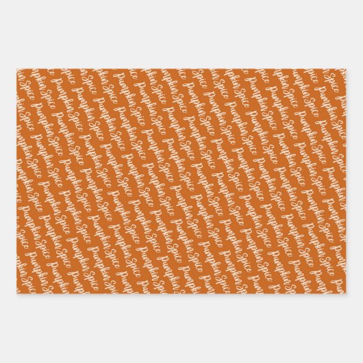 Thanksgiving en Herfst Pompoenen Spice sinaasappel Inpakpapier Vel (Voorkant)