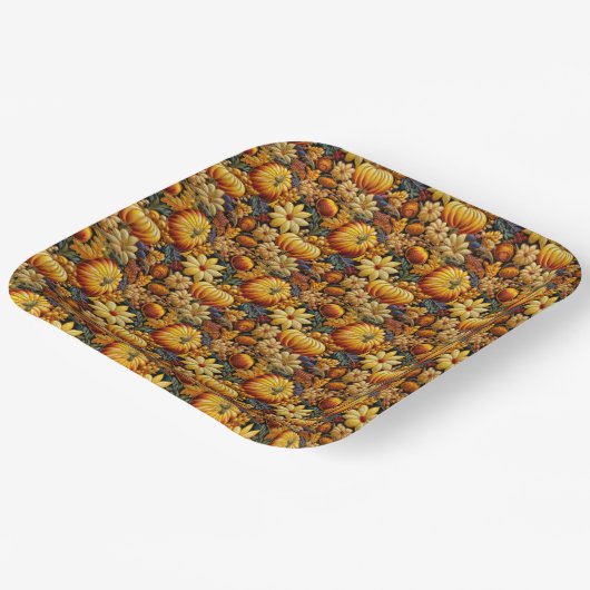 Thanksgiving en Herfst seizoen Papieren Bordje (Gebogen)