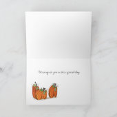 Thanksgiving en pompoenen feestdagen kaart (Binnen)