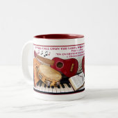 Thanksgiving- en videospelinstrumenten tweekleurige koffiemok (Voorkant links)