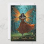Thanksgiving Enchanted Autumn Fairy Party Kaart (Voorkant)