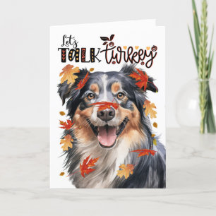Thanksgiving Engels Herder Dog Lets Talk Turkije Feestdagen Kaart