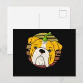 Thanksgiving Engelse Bulldog Pumpkin Halloween Briefkaart (Voorkant / Achterkant)