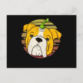 Thanksgiving Engelse Bulldog Pumpkin Halloween Briefkaart (Voorkant)