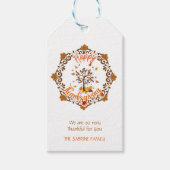Thanksgiving esdoorn laat lijst herfst cadeau Labe Cadeaulabel (Voorkant)