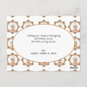 Thanksgiving esdoorn verlaat lijst herfst Briefkaa Briefkaart (Achterkant)