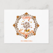 Thanksgiving esdoorn verlaat lijst herfst Briefkaa Briefkaart (Voorkant)