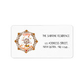 Thanksgiving esdoorn verlaat lijst herfstlabel etiket (Voorkant)