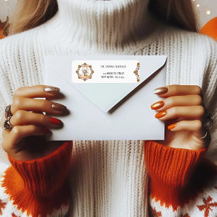 Thanksgiving esdoorn verlaat lijst retouradres etiket