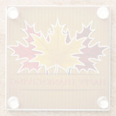 Thanksgiving esdoornblad glazen onderzetter (Achterkant)
