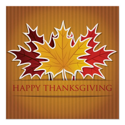 Thanksgiving esdoornblad poster (Voorkant)