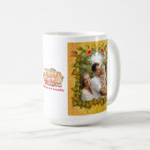 Thanksgiving, esdoornbladeren, pompoenen en bloeme koffiemok (Voorkant rechts)