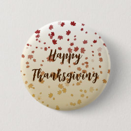 Thanksgiving Esdoornbladeren Ronde Button 5,7 Cm