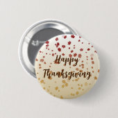 Thanksgiving Esdoornbladeren Ronde Button 5,7 Cm (Voorkant /achterkant)