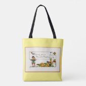 Thanksgiving eten met pelgrim tote bag (Achterkant)