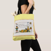 Thanksgiving eten met pelgrim tote bag (Dichtbij)