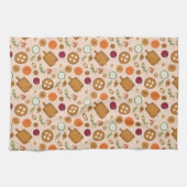 Thanksgiving eten Turkije Roze Theedoek (Horizontaal)